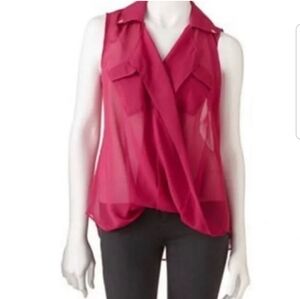 NWOT draped front twist blouse